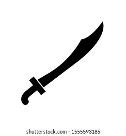 Sword, saber icon, logo isolated on white background