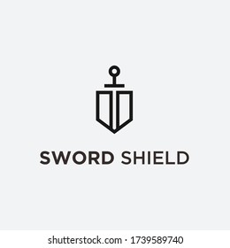 sword safety logo. sword icon