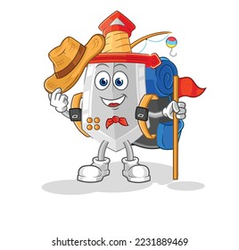 el vector de exploración de la espada. personaje de caricatura