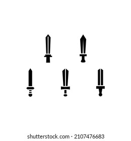 Sword set icon isolated on white background