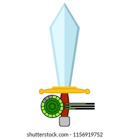 Sword shape videogame bar icon