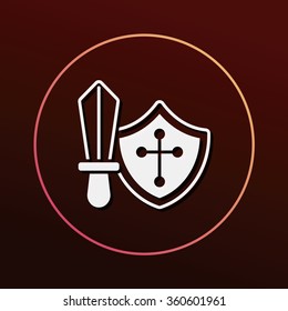Sword and shield icon