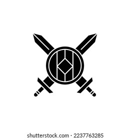 the sword and shield icon is suitable for your web, apk or project with a medieval theme