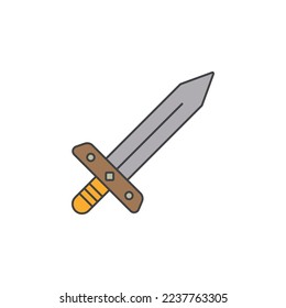 the sword and shield icon is suitable for your web, apk or project with a medieval theme