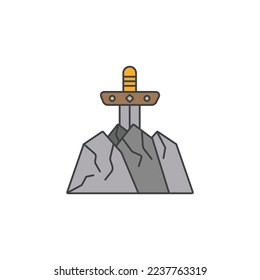 the sword and shield icon is suitable for your web, apk or project with a medieval theme