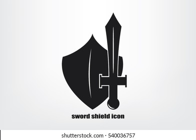 sword shield icon vector illustration eps10.