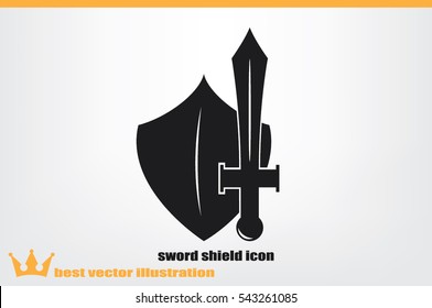 sword shield icon vector illustration eps10.