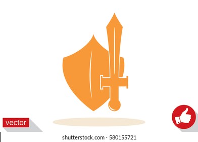 sword shield icon vector illustration eps10.