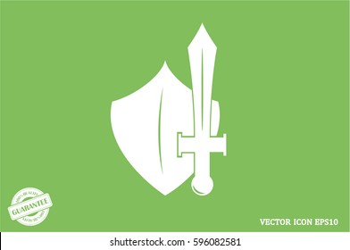 sword shield icon vector illustration eps10.