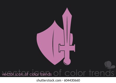 sword shield icon vector illustration eps10.