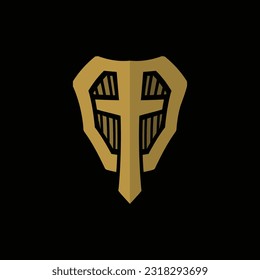 
sword shield icon, vintage defence power emblem logo design inspiration