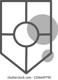 Sword shield, illustration, vector on a white background.