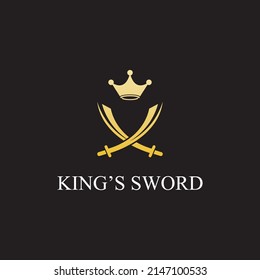 Sword, shield and king's sword logo. Logo vector design.