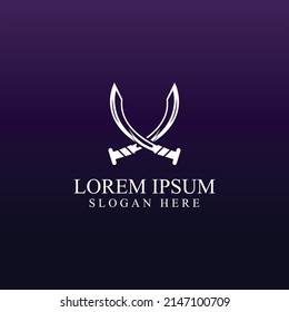 Sword, shield and king's sword logo. Logo vector design.