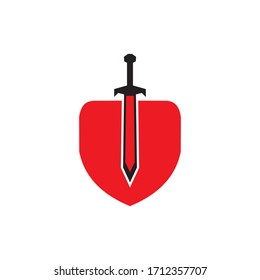 Diseño vectorial del logotipo de Escudo de espada