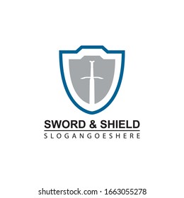 Sword and Shield Logo Template Design Vector, Emblem, Design concept, Creative Symbol, Icon
