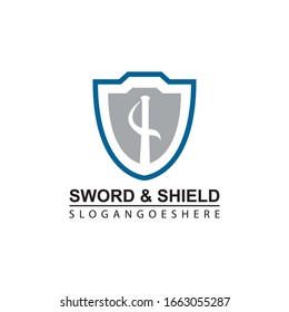 Sword and Shield Logo Template Design Vector, Emblem, Design concept, Creative Symbol, Icon