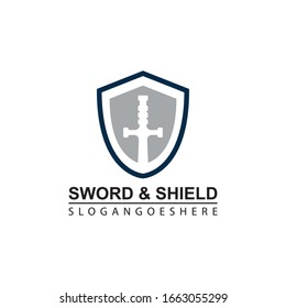 Sword and Shield Logo Template Design Vector, Emblem, Design concept, Creative Symbol, Icon