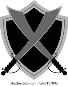 plantilla de logotipo de escudo y espada en vector editable, escalable a cualquier tamaño y listo para imprimir