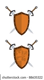 sword and shield, protection, logo