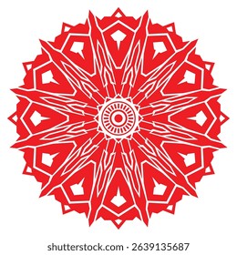 Sword and Shield Round Ornament Illustration