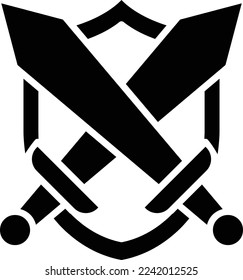 Sword Shield Vector Icon which is suitable for commercial work and easily modify or edit it
