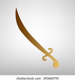 Sword sign. Flat style icon
