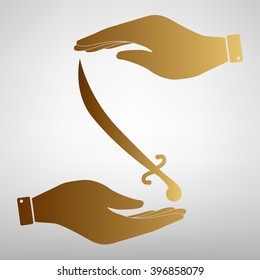 Sword sign Golden Effect.