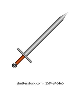 Sword Sign Icon On White Background Stock Vector (Royalty Free ...