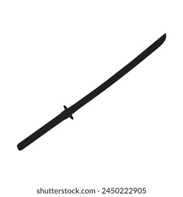 Sword silhouette icon vector illustration on white background
