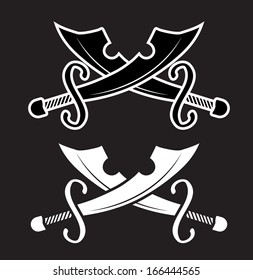 SWORD SILHOUETTE OUTLINE VECTOR
