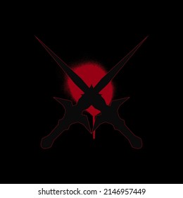  Schwert-Silhouette-Vektorgrafik mit Blut