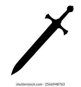 Sword silhouette vector icon sign symbol illustration design.
