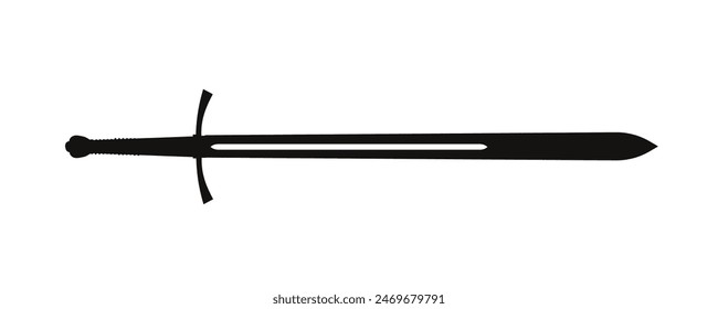 sword silhouette - vector illustration	