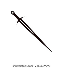 silueta de espada - Ilustración vectorial	