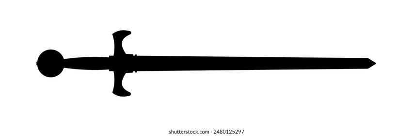 silueta de espada - Ilustración vectorial	