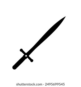 sword silhouette - vector illustration	