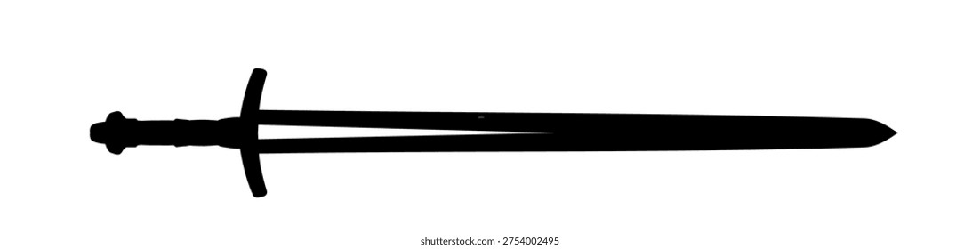 sword silhouette - vector illustration	