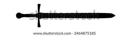 sword silhouette - vector illustration	