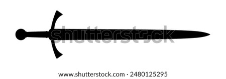 sword silhouette - vector illustration	