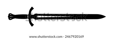 sword silhouette - vector illustration , \ coronation sword	