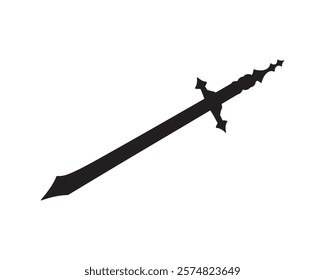 Sword silhouette vector illustration icon type design