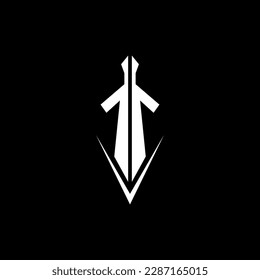 Schwert einfaches geometrisches, modernes Logo