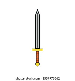 sword simple shapes icon vector
