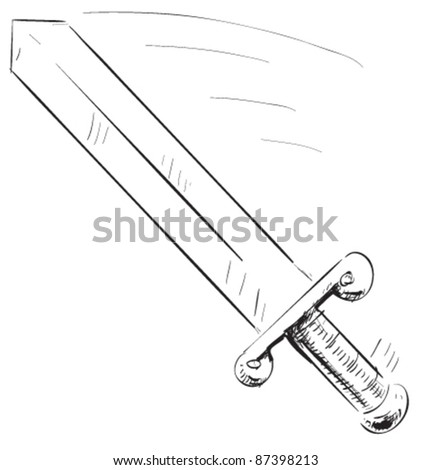 Sword Sketch Hand Drawing Vector Illustration Stock Vector Royalty 