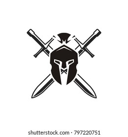 Sword Spartan Logo Stock Vector (Royalty Free) 797220751 | Shutterstock
