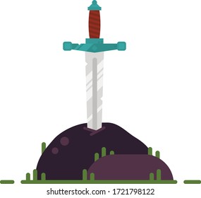 Sword in the stone logo icon