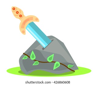 The Sword in the Stone. Vector illustration