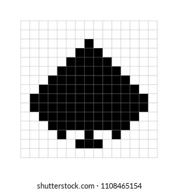 sword symbol French deck from square fragments vector