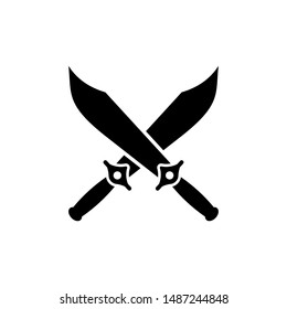 Sword symbol icon vector EPS 10 illustration